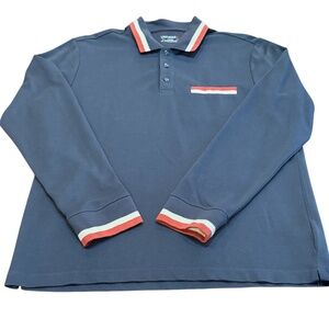 UNTUCKit, Mens Long-Sleeve Polo, Size L - Regular Fit